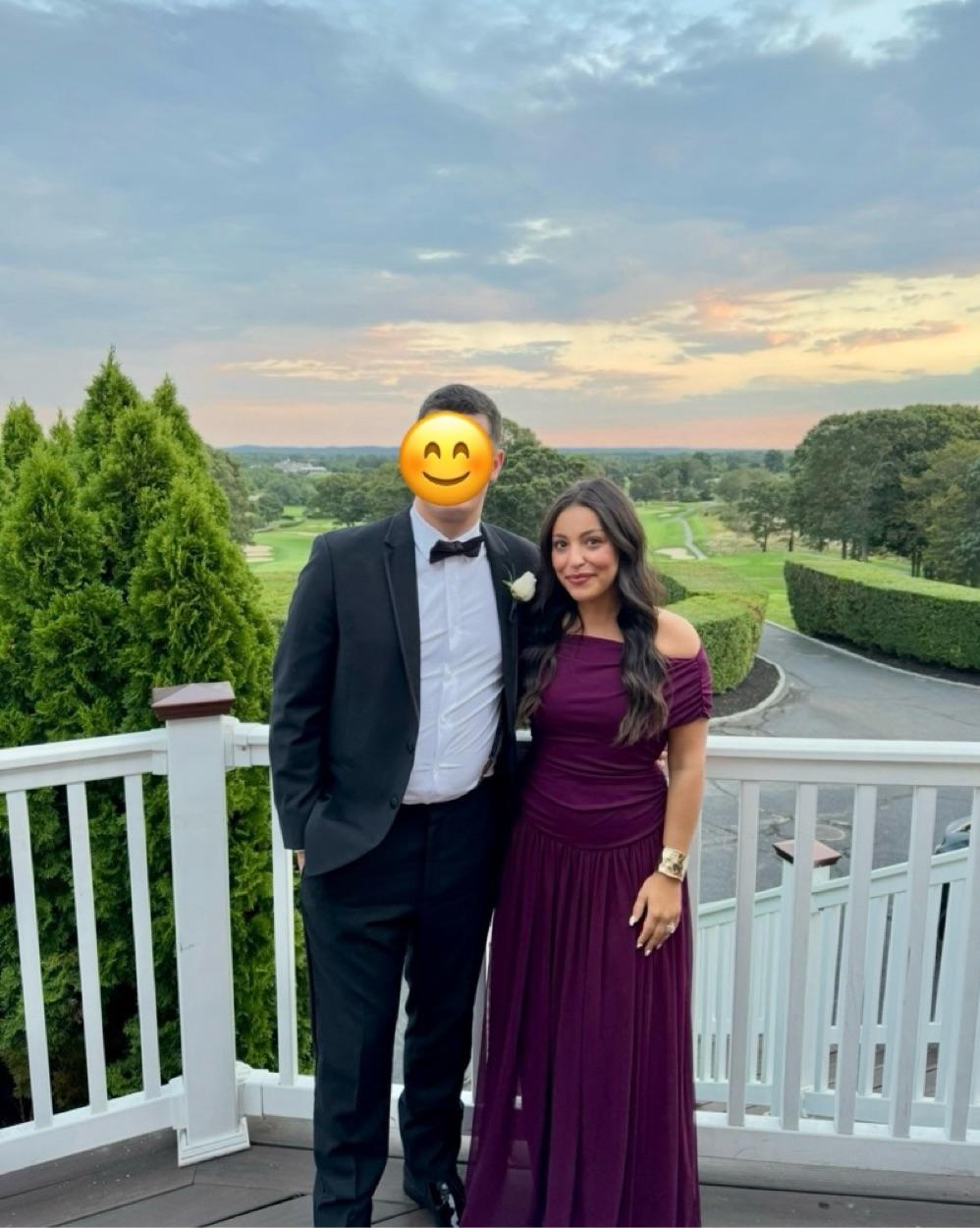 Plum Off-Shoulder Gown — photo 3 of 3