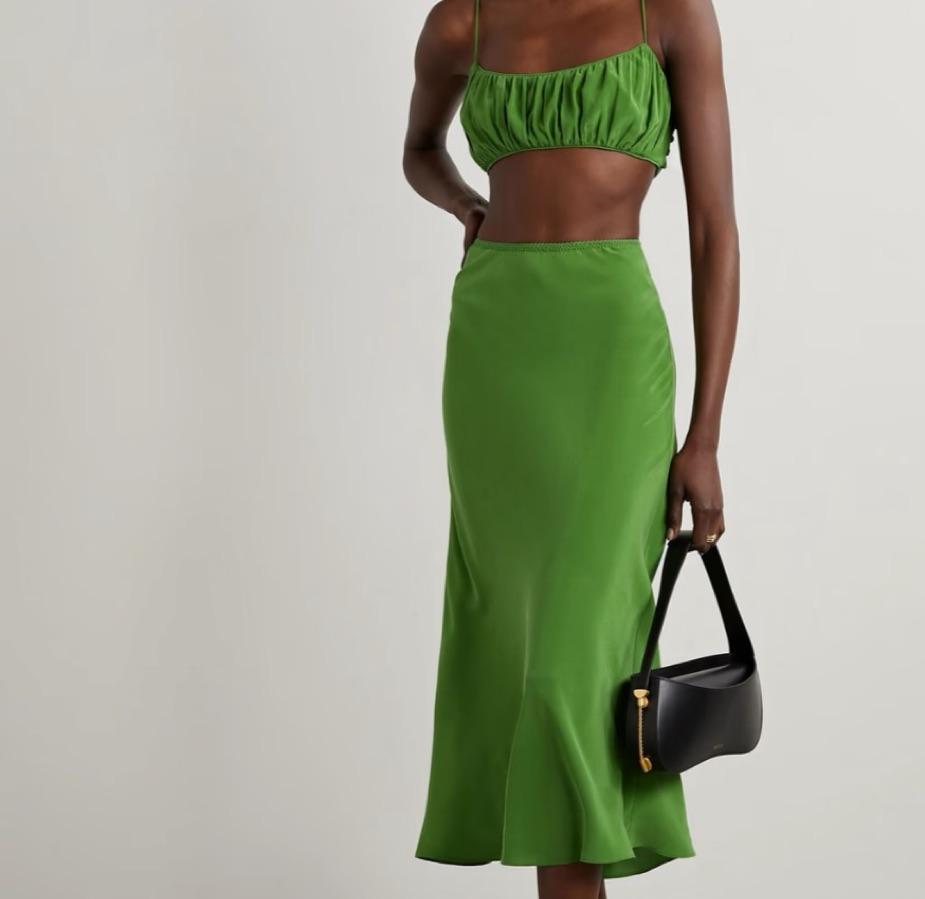 DÔEN green silk set — photo 2 of 4