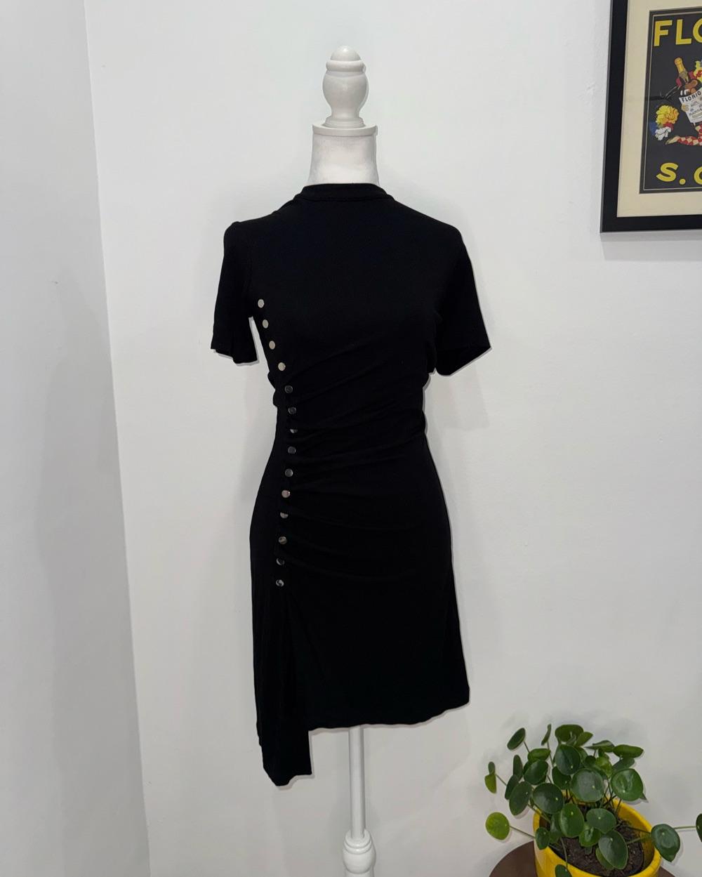 Paco Rabanne Black Draped Mini Dress — photo 5 of 6