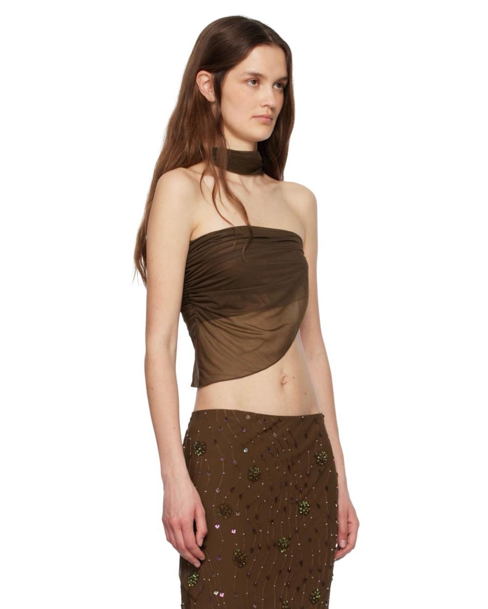 Deity asymmetrical scarf top