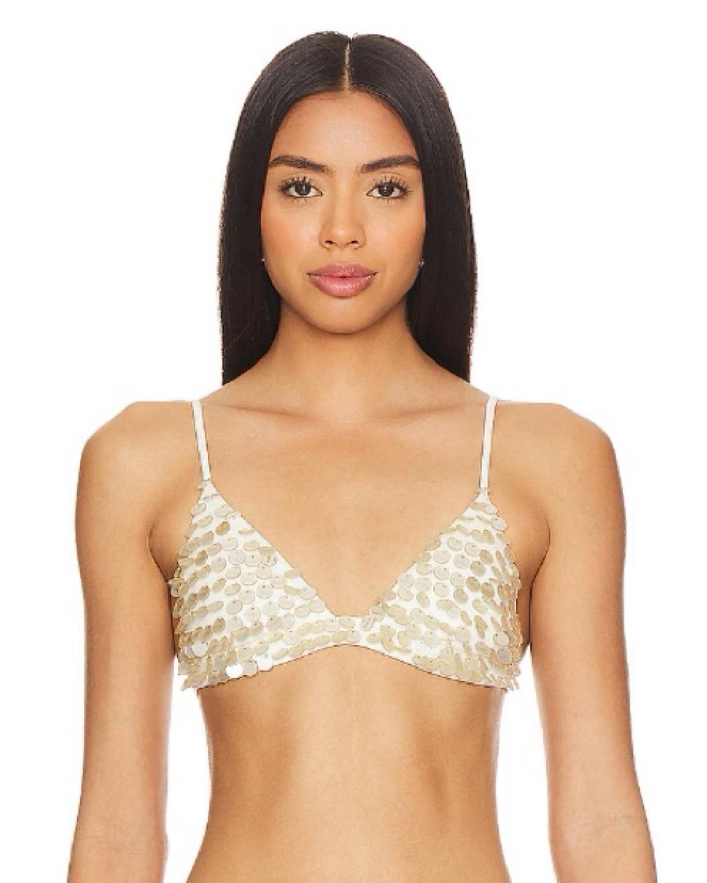 Agua Bendita Beaded Bikini Top