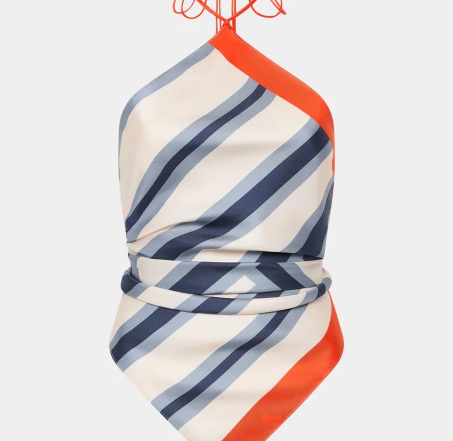 SIR. DAZED SILK SCARF TOP — photo 2 of 5