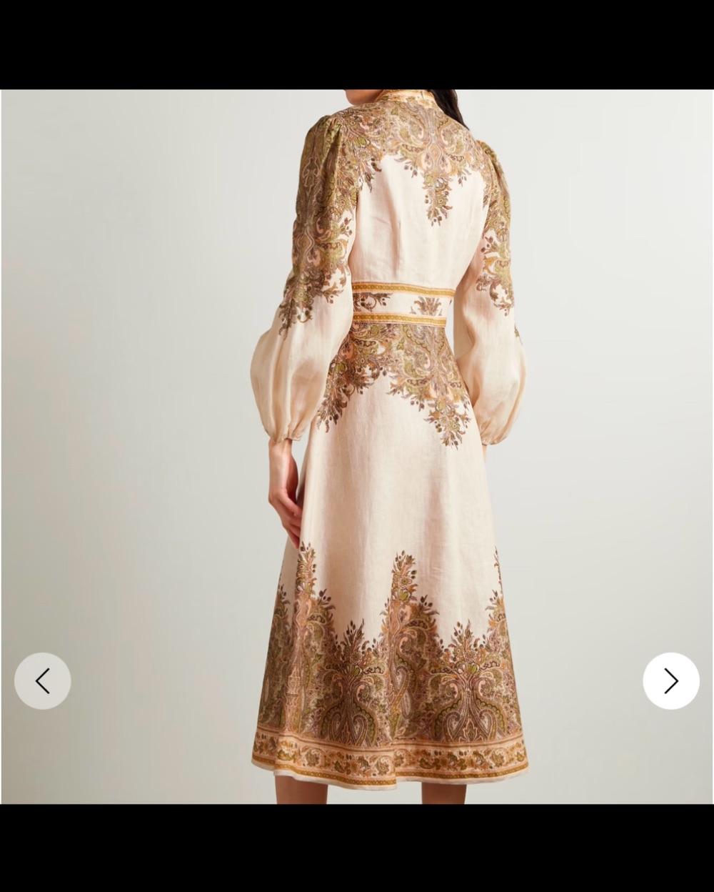Natura Paisley Print Linen Dress — photo 2 of 4