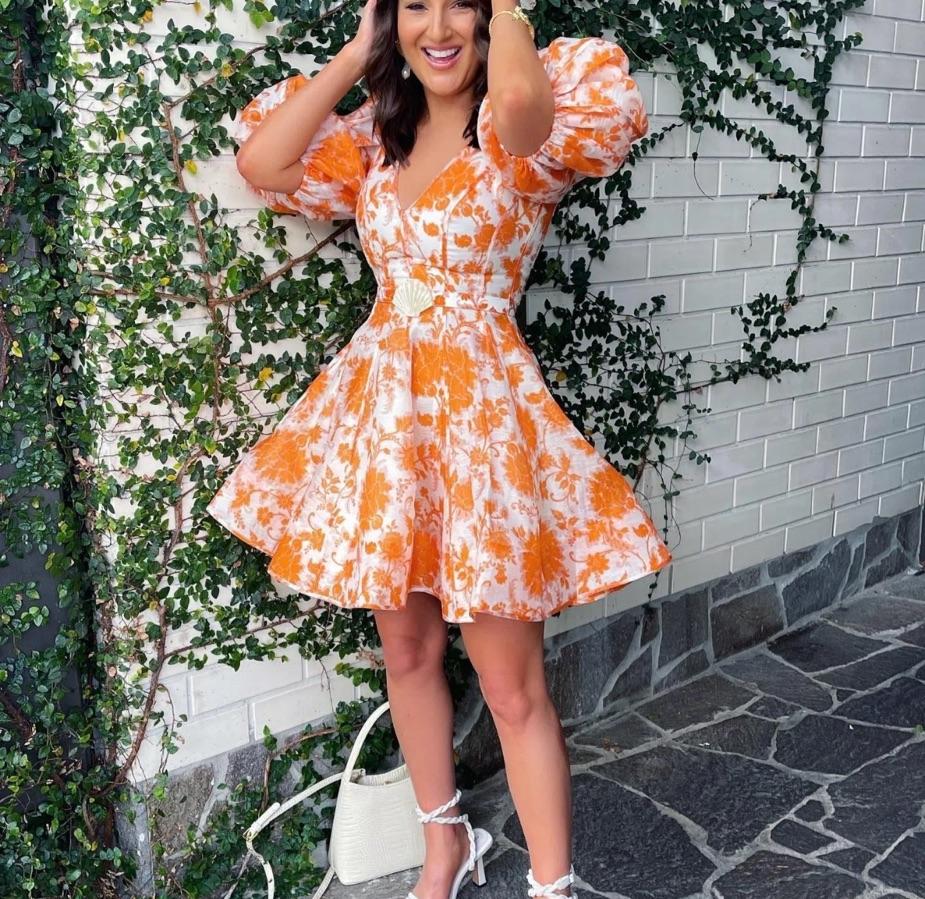 Zimmermann orange dress