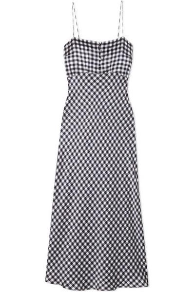 Bernadette Gingham Satin Dress — photo 1 of 3
