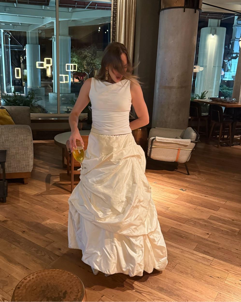 Ivory Vintage Voluminous Skirt — photo 4 of 4