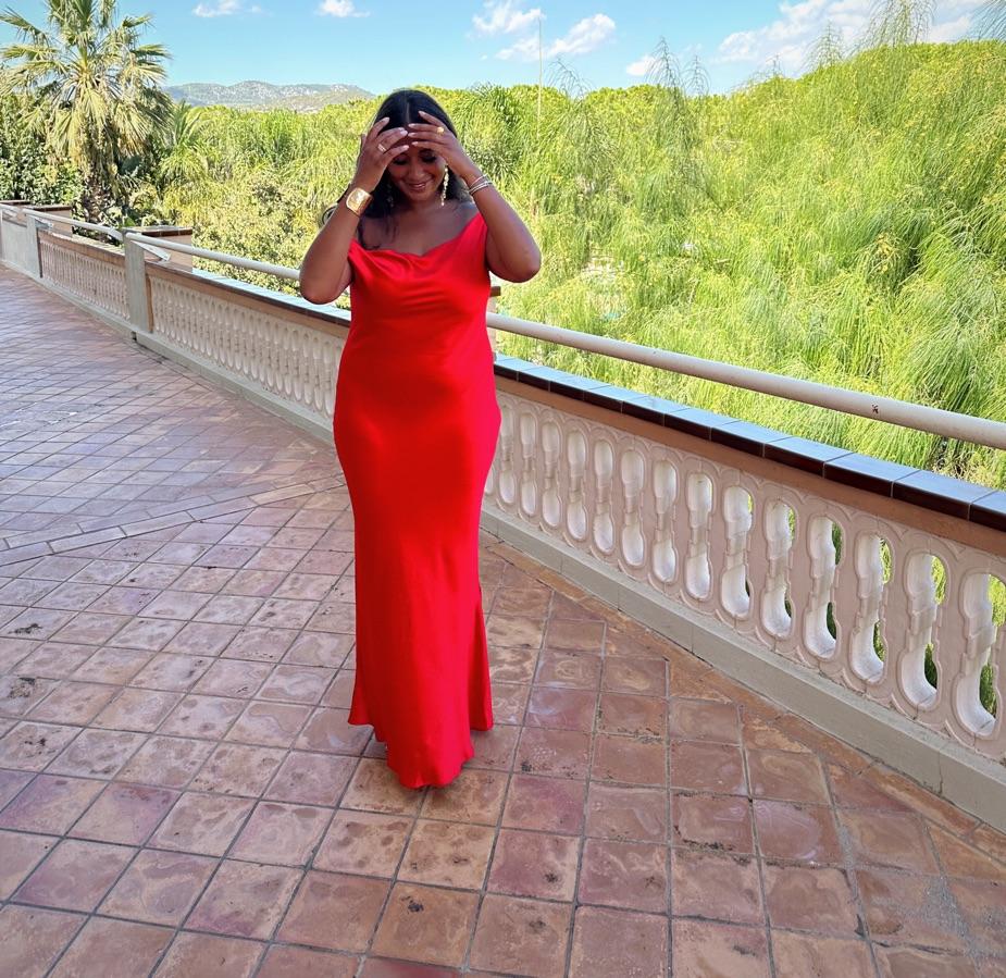 STAUD Ashanti Dress Red Rose — photo 3 of 4