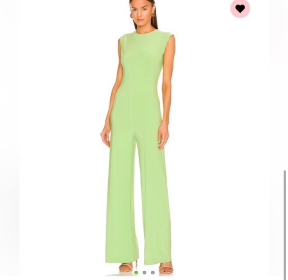 Norma Kamali green jumpsuit