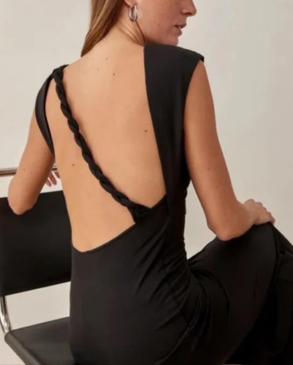 Reformation Nili Knit Backless Dress