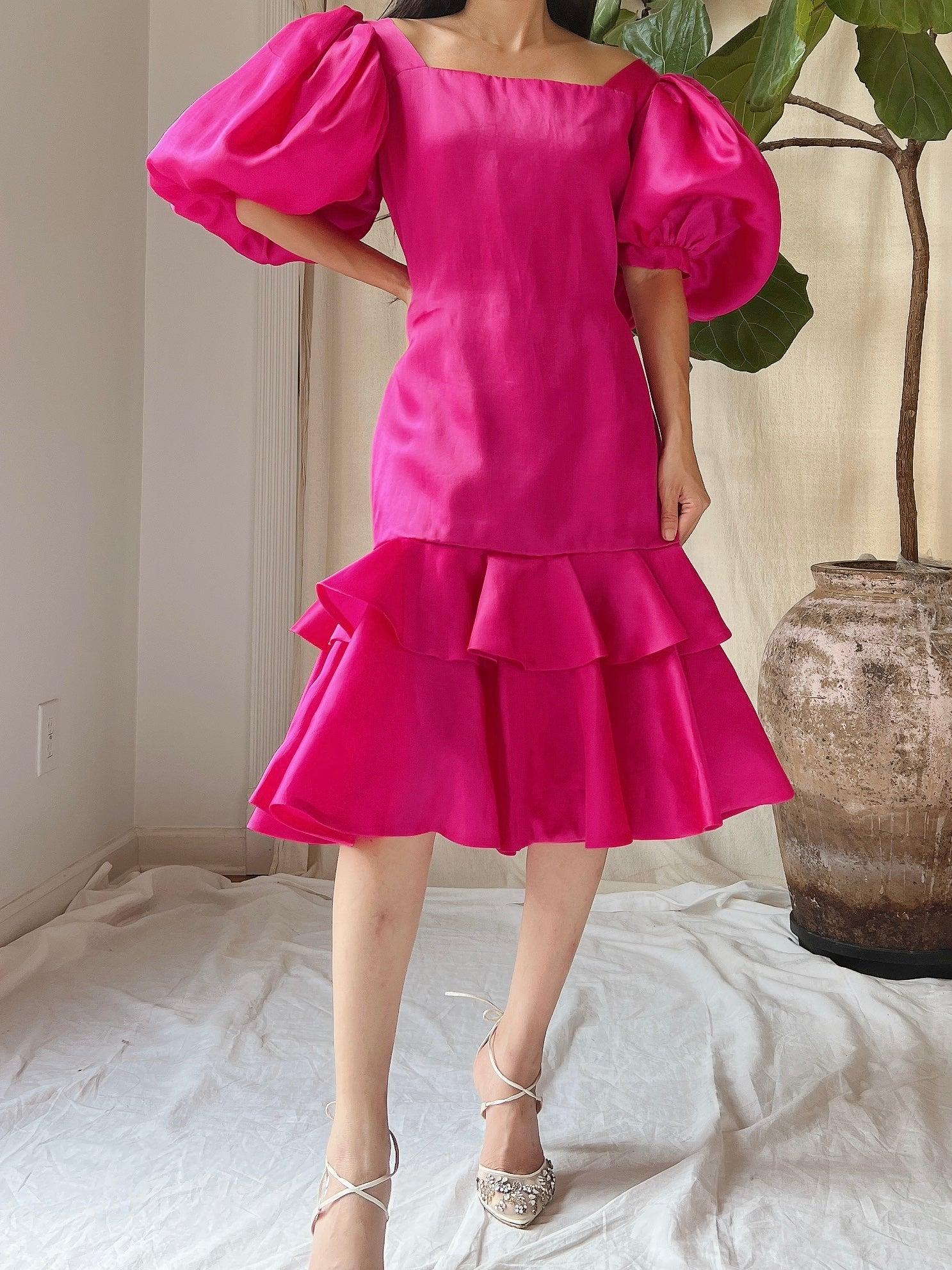 Vintage Oscar de la Renta Pink Dress — photo 2 of 4