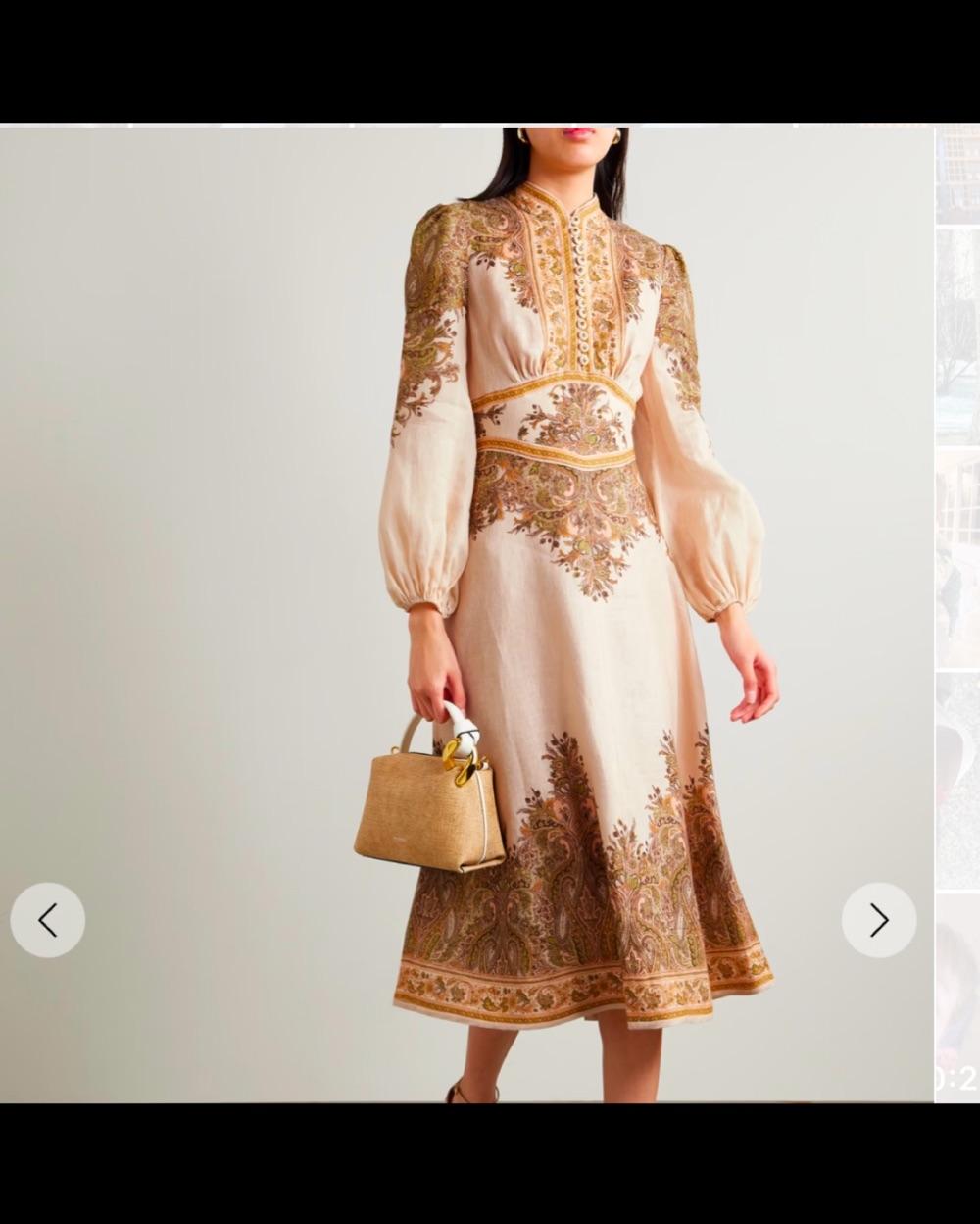 Natura Paisley Print Linen Dress — photo 1 of 4