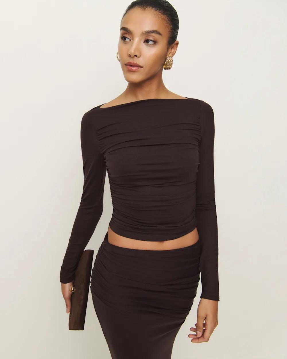 Reformation Two Piece Brown Set — photo 2 of 6