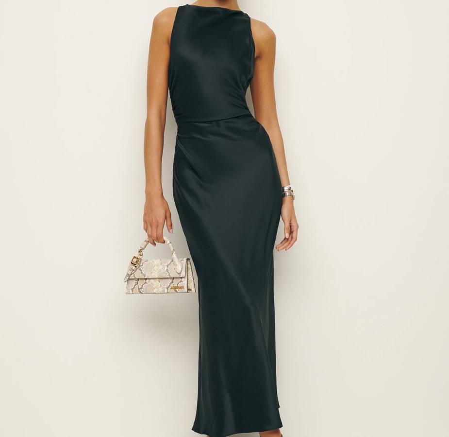 Reformation cassette silk dress