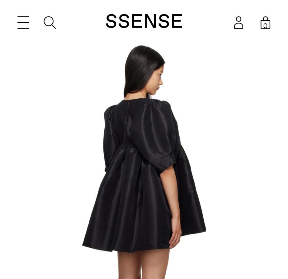 Black Kika Vargas Silk Shift Mini dress — photo 4 of 4