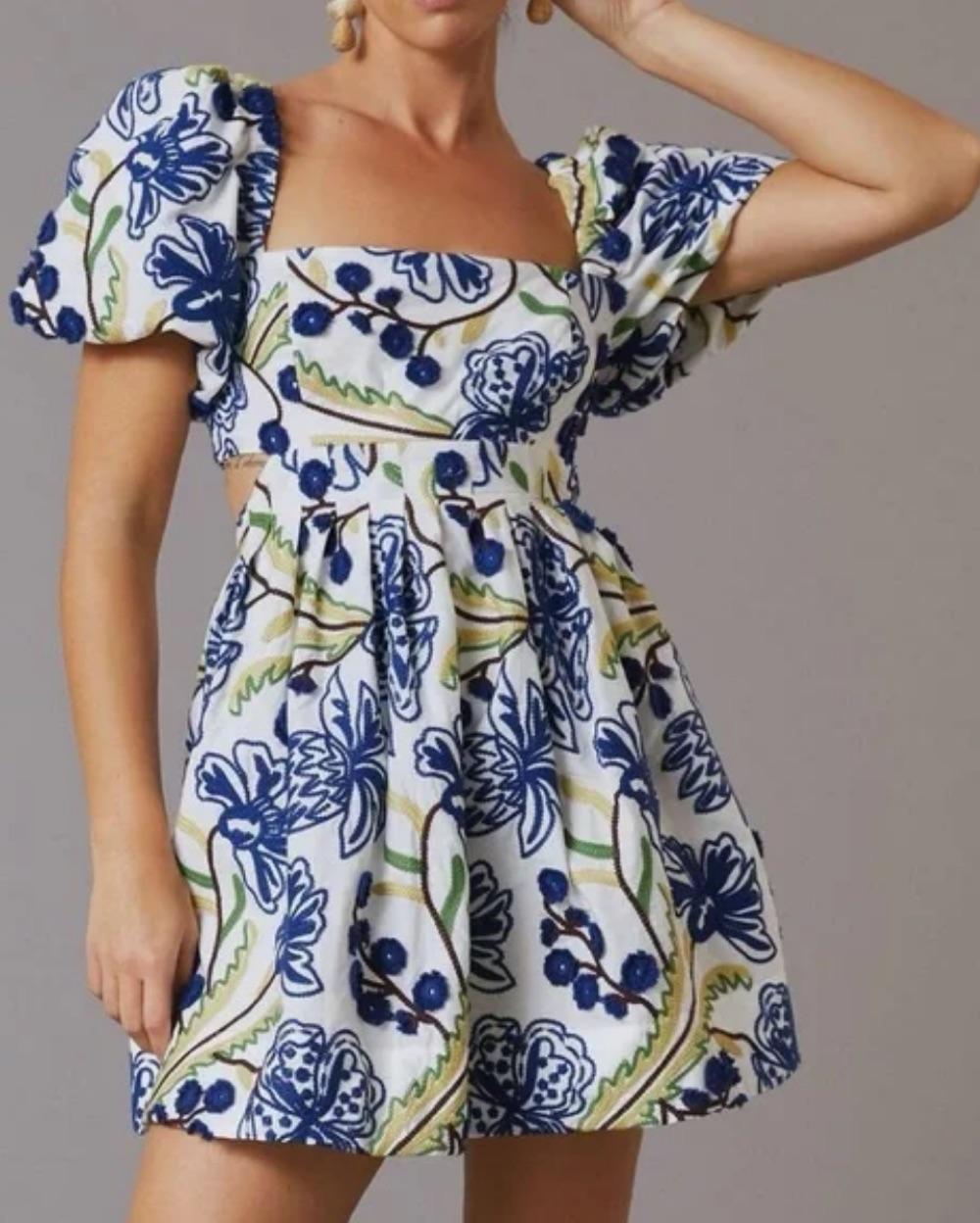 Anthropologie Puff Sleeve Dress