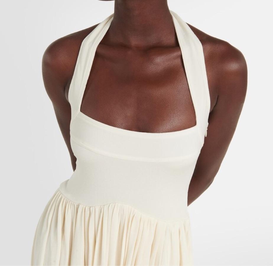 Khaite White Halter Dress — photo 2 of 5