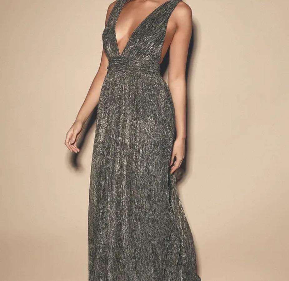 Floor length metallic dress — photo 3 of 3