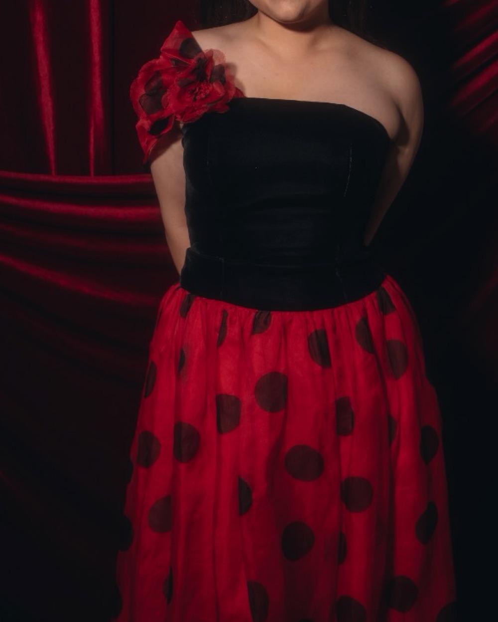 Vintage Polka Dot Gown