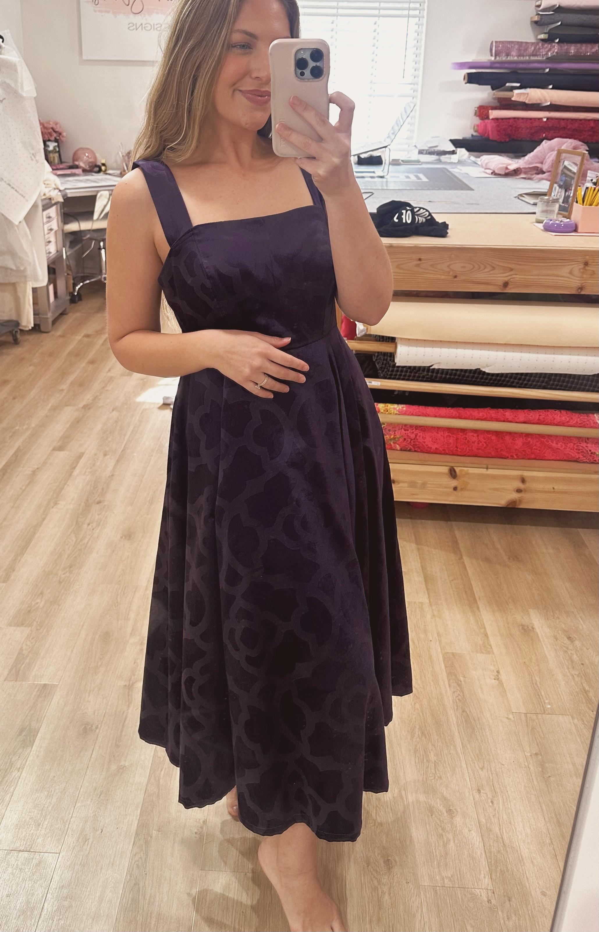Purple Velvet Dress