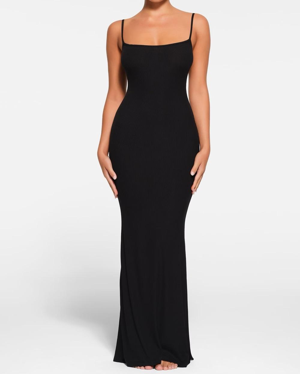 SKIMS Black Maxi Dress