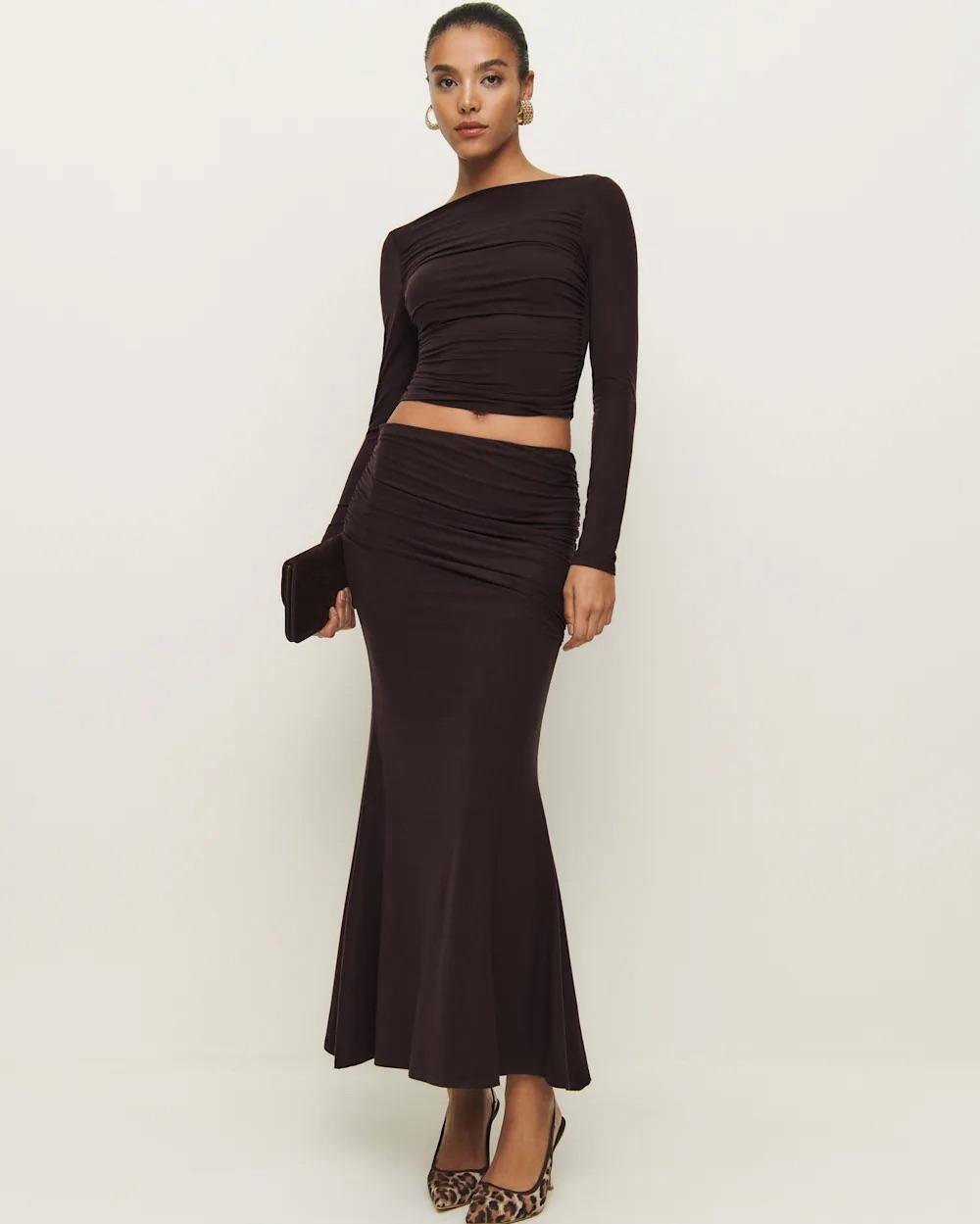 Reformation Two Piece Brown Set