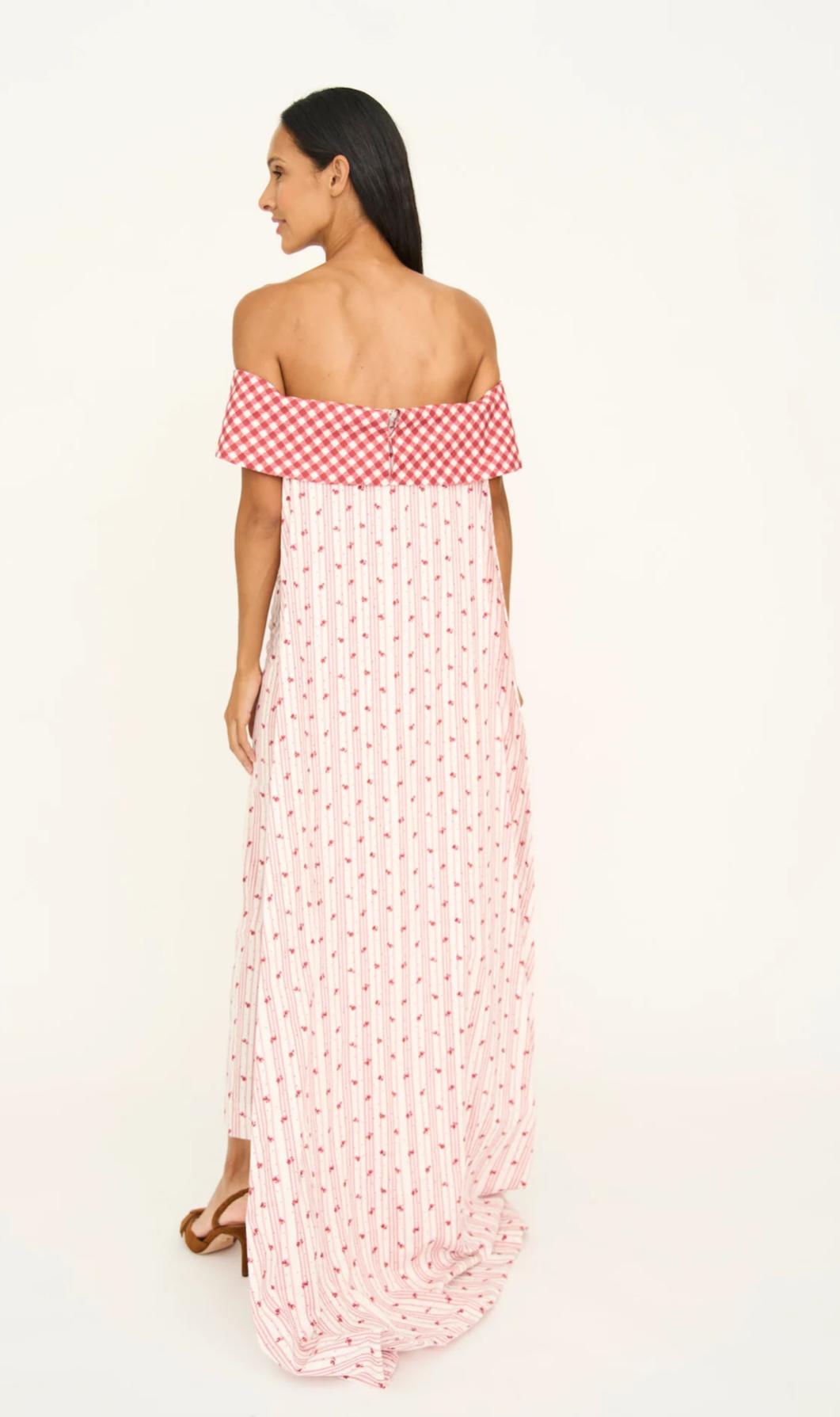 Campari Off-Shoulder Midi with Cape — photo 4 of 4