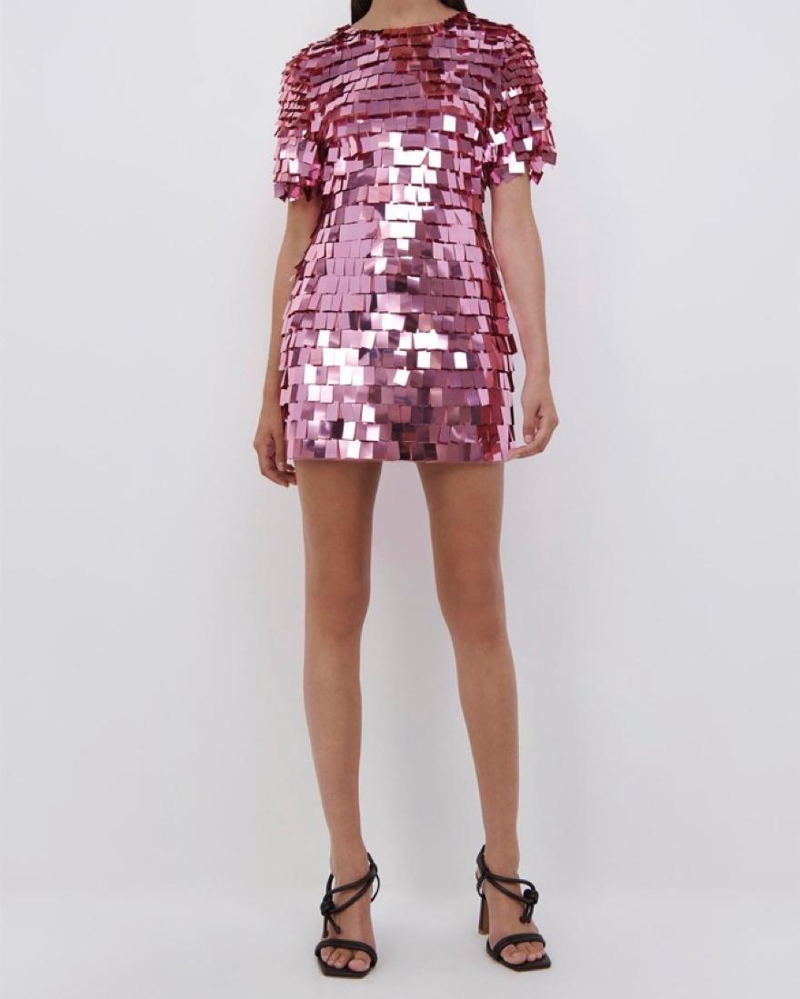 Pink Sequin Mini Dress — photo 2 of 3