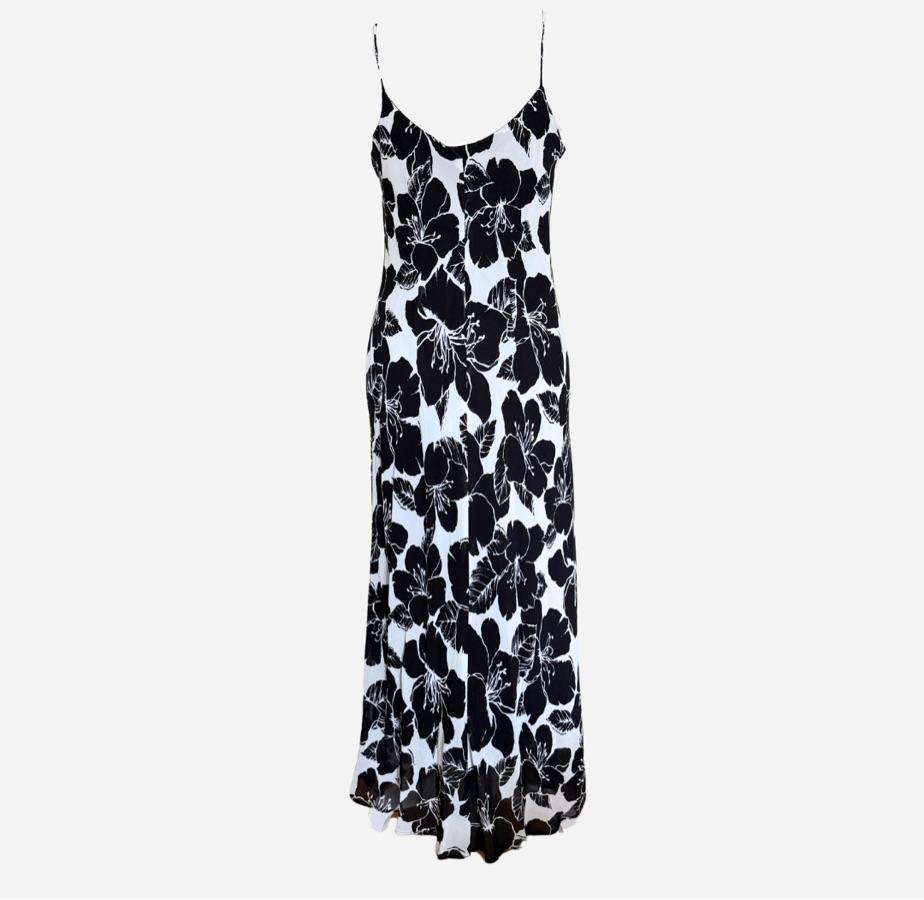 Vintage Black Floral Midi — photo 2 of 3