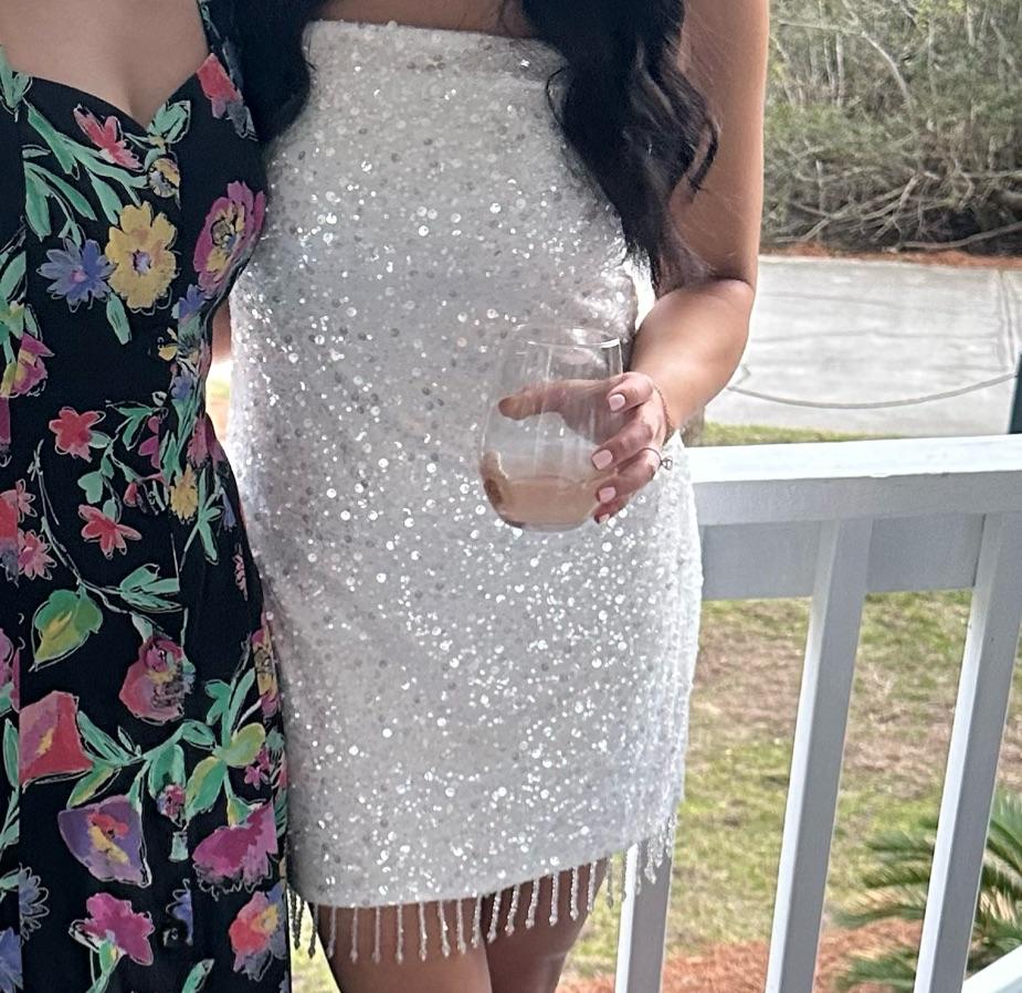 Sequin Fringe Mini Dress — photo 2 of 3