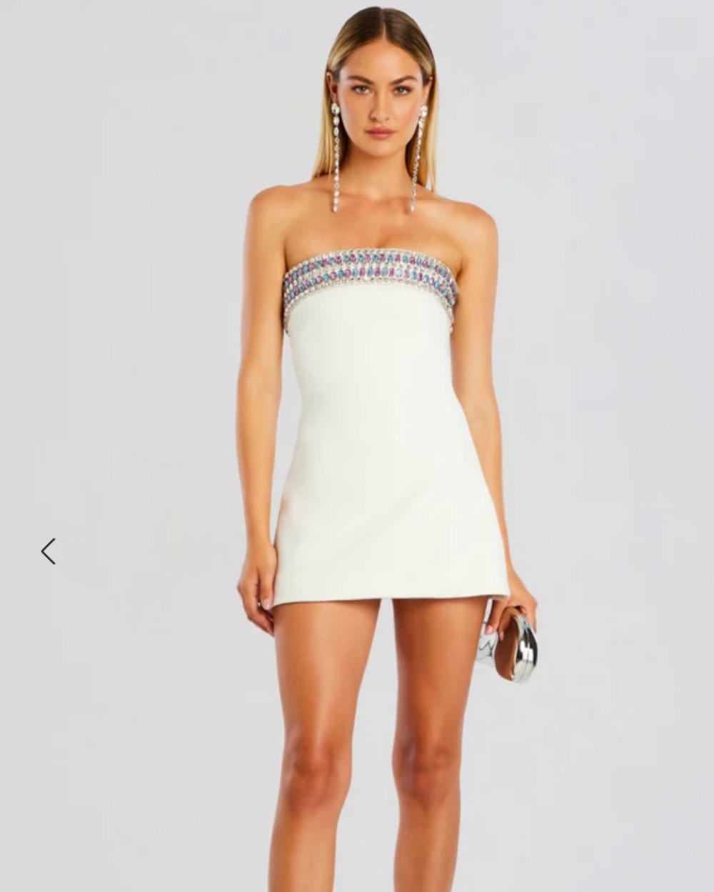 Retrofete Strapless Mini with beading