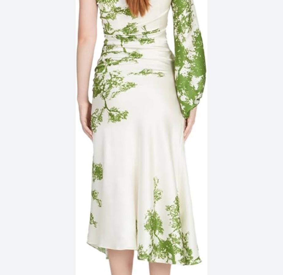 One Shoulder Silk Midi Gown — photo 3 of 4