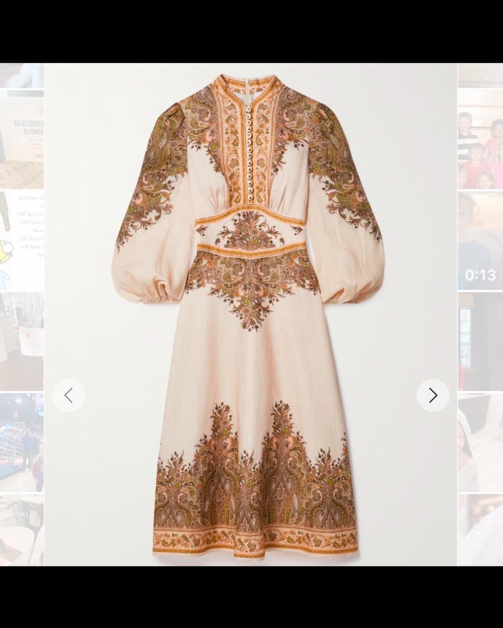 Natura Paisley Print Linen Dress — photo 3 of 4