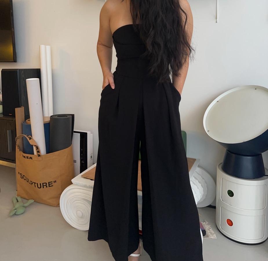 Wide Leg Cropped Jumpsuit