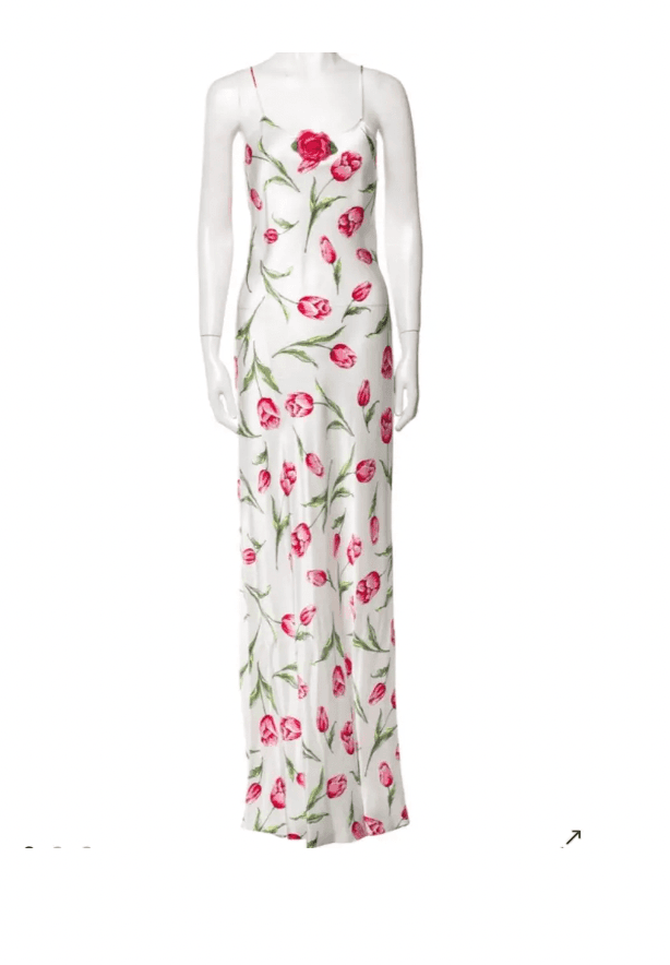Rodarte Silk Floral Applique Tulip Dress — photo 2 of 3
