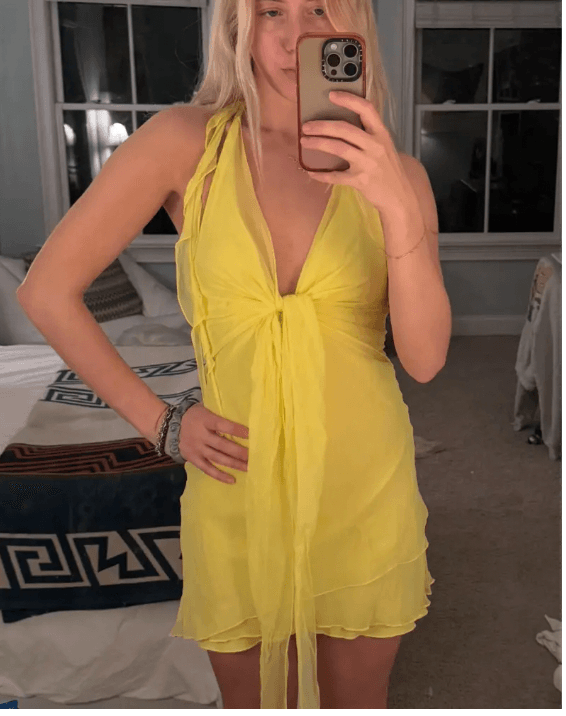 Blumarine Bright Yellow Dress