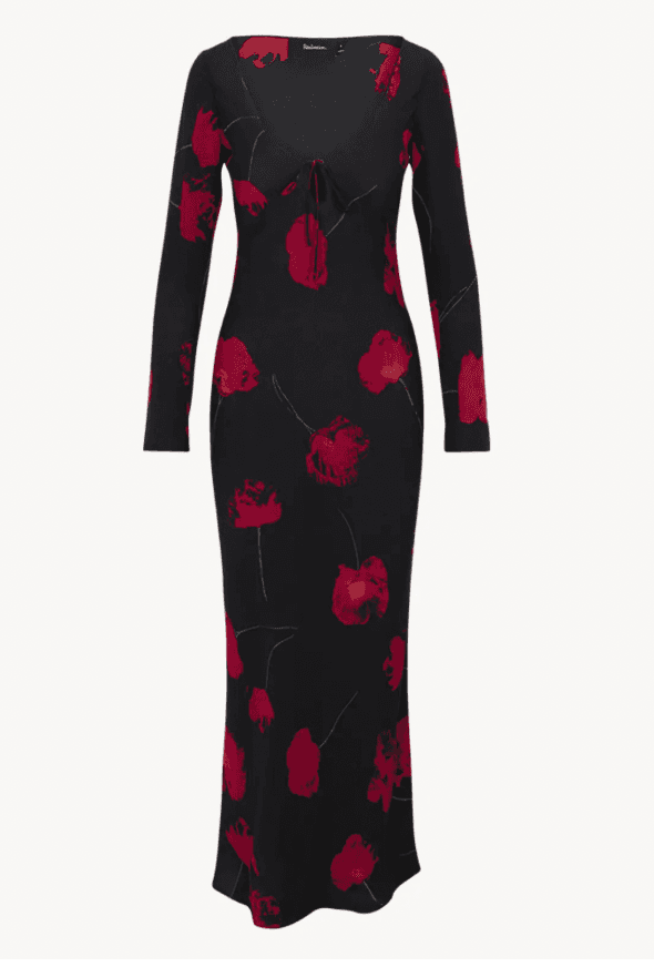 Realisation Par The Selma Euphoria Noir Long Sleeve Maxi Dress — photo 2 of 3