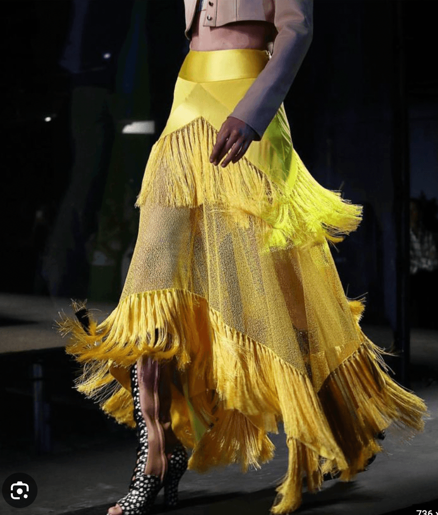 DVF Yellow Tassel Skirt