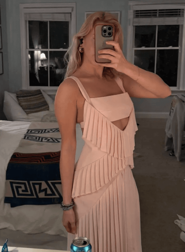 Dion Lee pink Pleated Midi Dress — photo 3 of 3