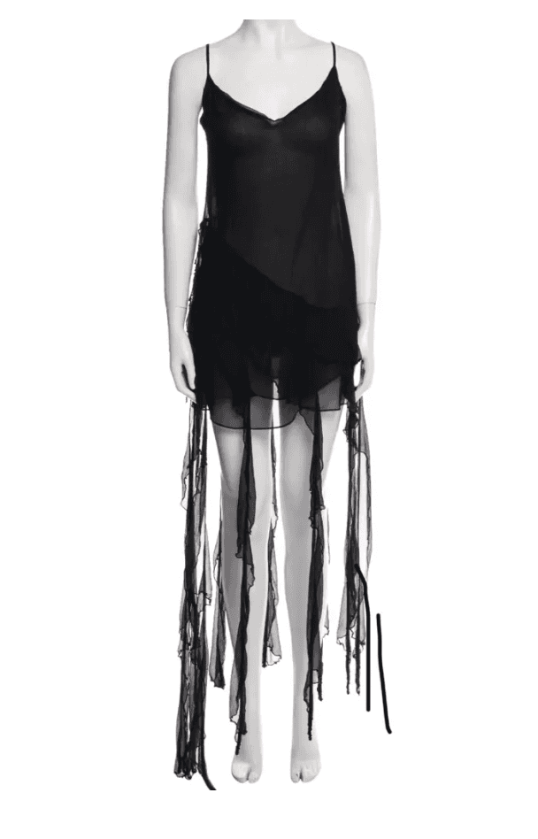 Dana Foley Black Ruffle Dress