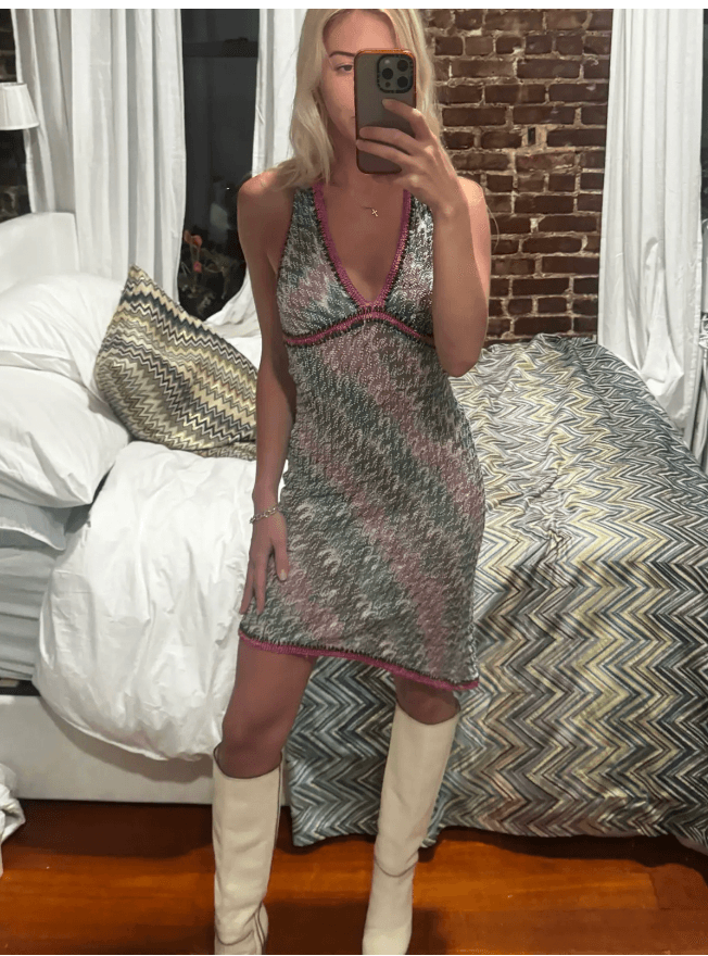 Missoni Open back halter dress