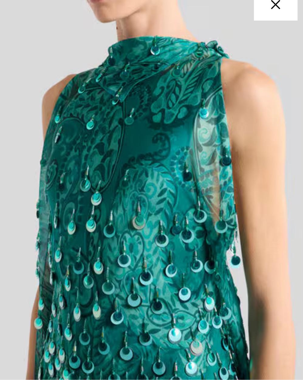 Etro SILK MINI DRESS WITH SEQUINs - US 4 — photo 6 of 6