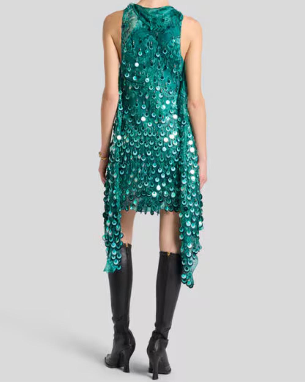 Etro SILK MINI DRESS WITH SEQUINs - US 4 — photo 3 of 6