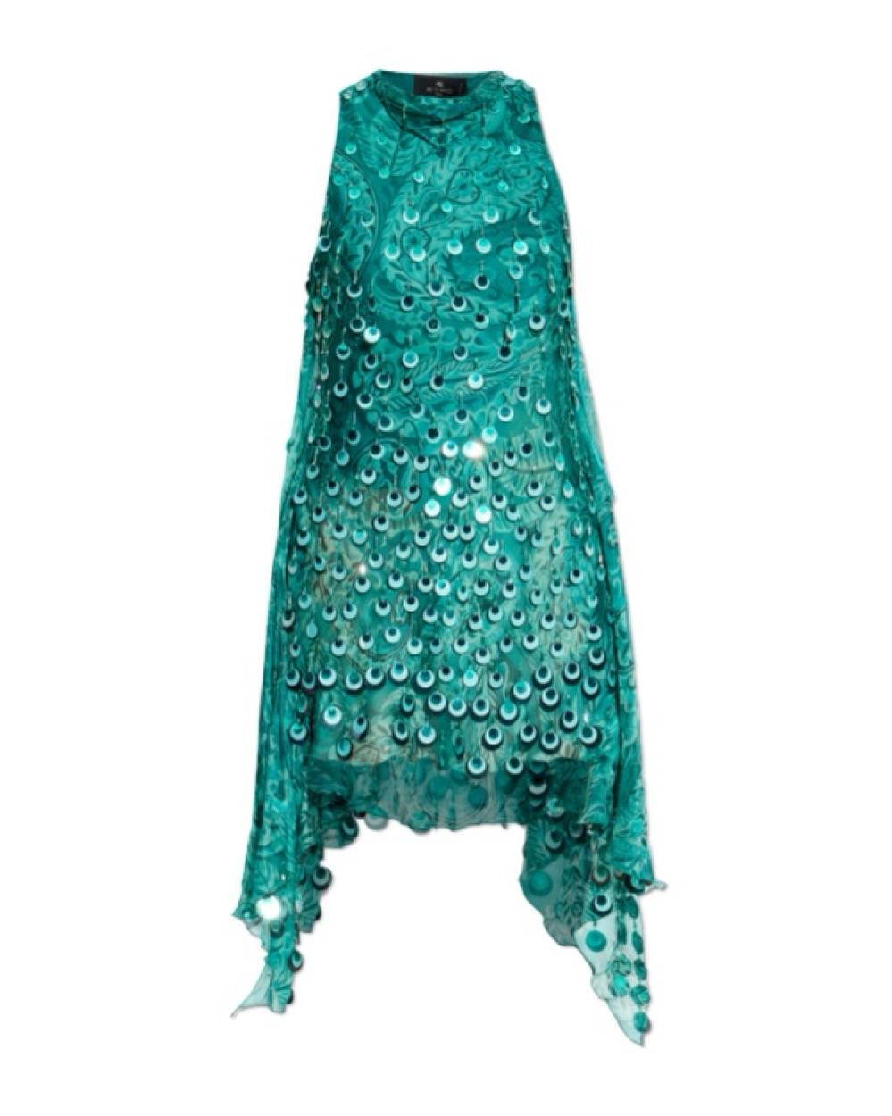 Etro SILK MINI DRESS WITH SEQUINs - US 4 — photo 1 of 6