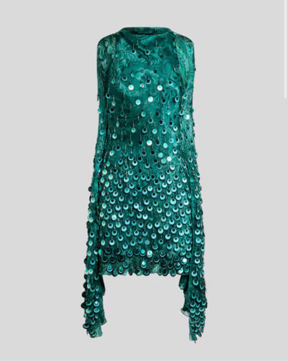 Etro SILK MINI DRESS WITH SEQUINs - US 4 — photo 4 of 6
