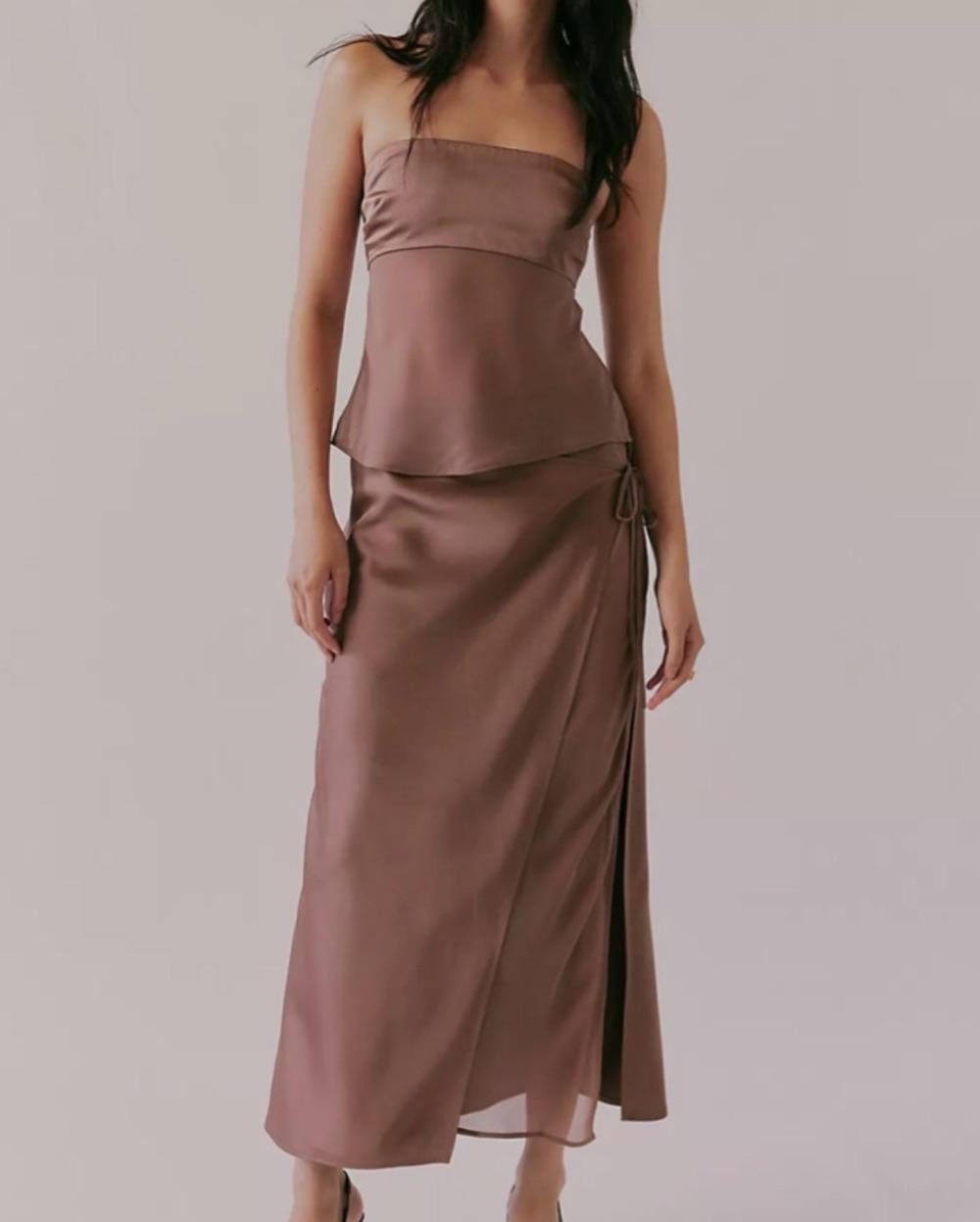 Ownley maxi Skirt and strapless Top set