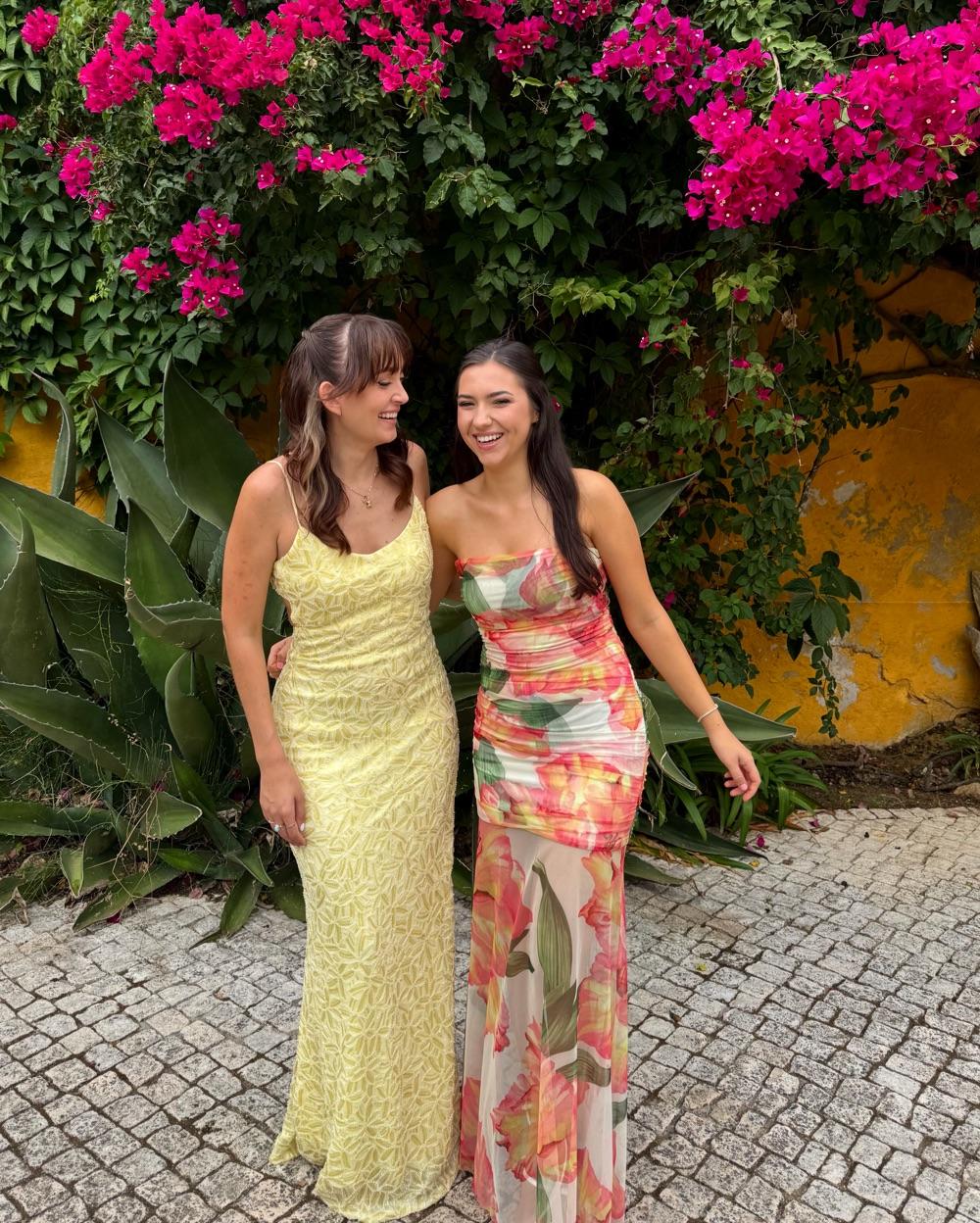 Leo Maxi Dress in Hibiscus Print