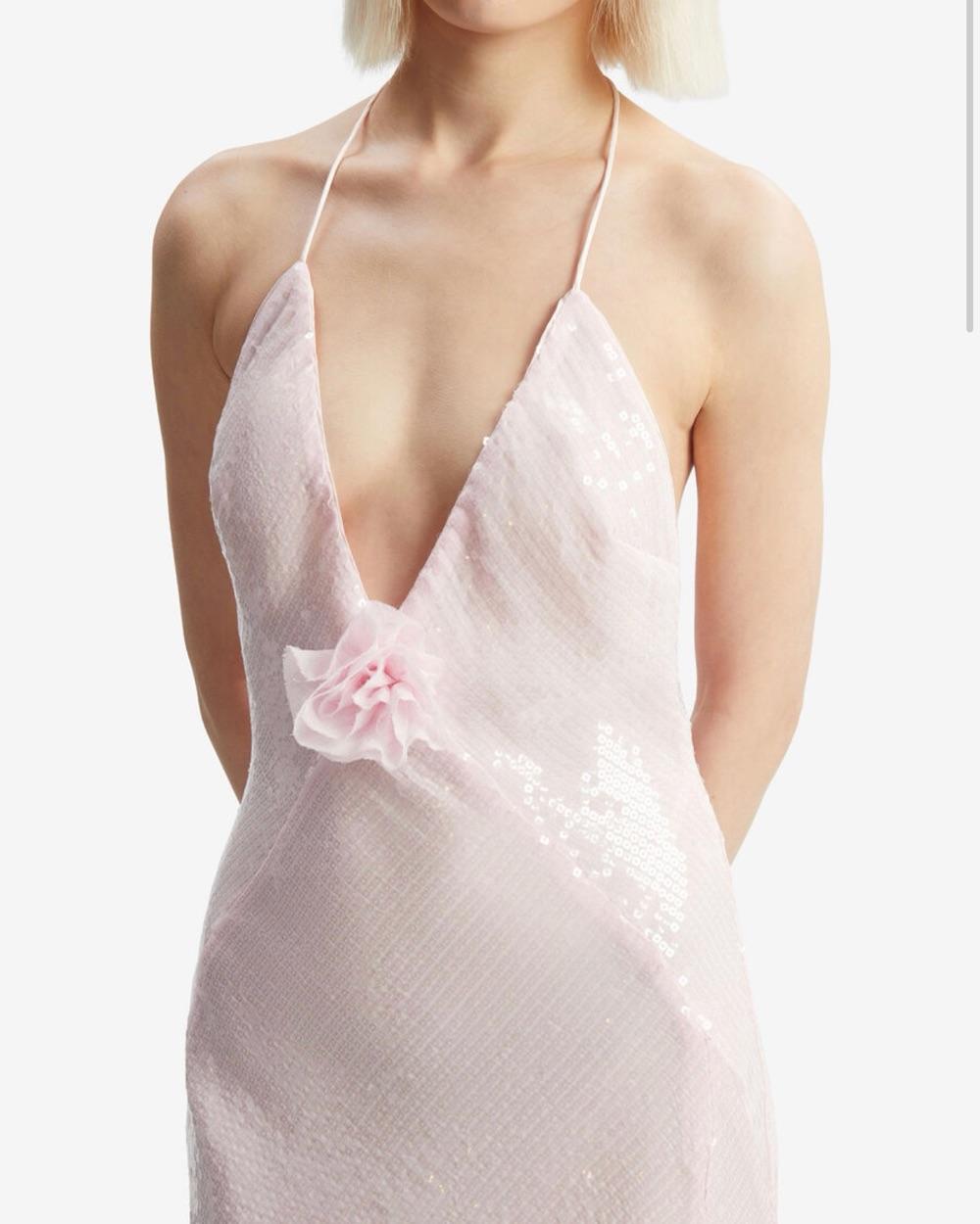 Bardot Aradia Sequin Halter Gown — photo 2 of 3