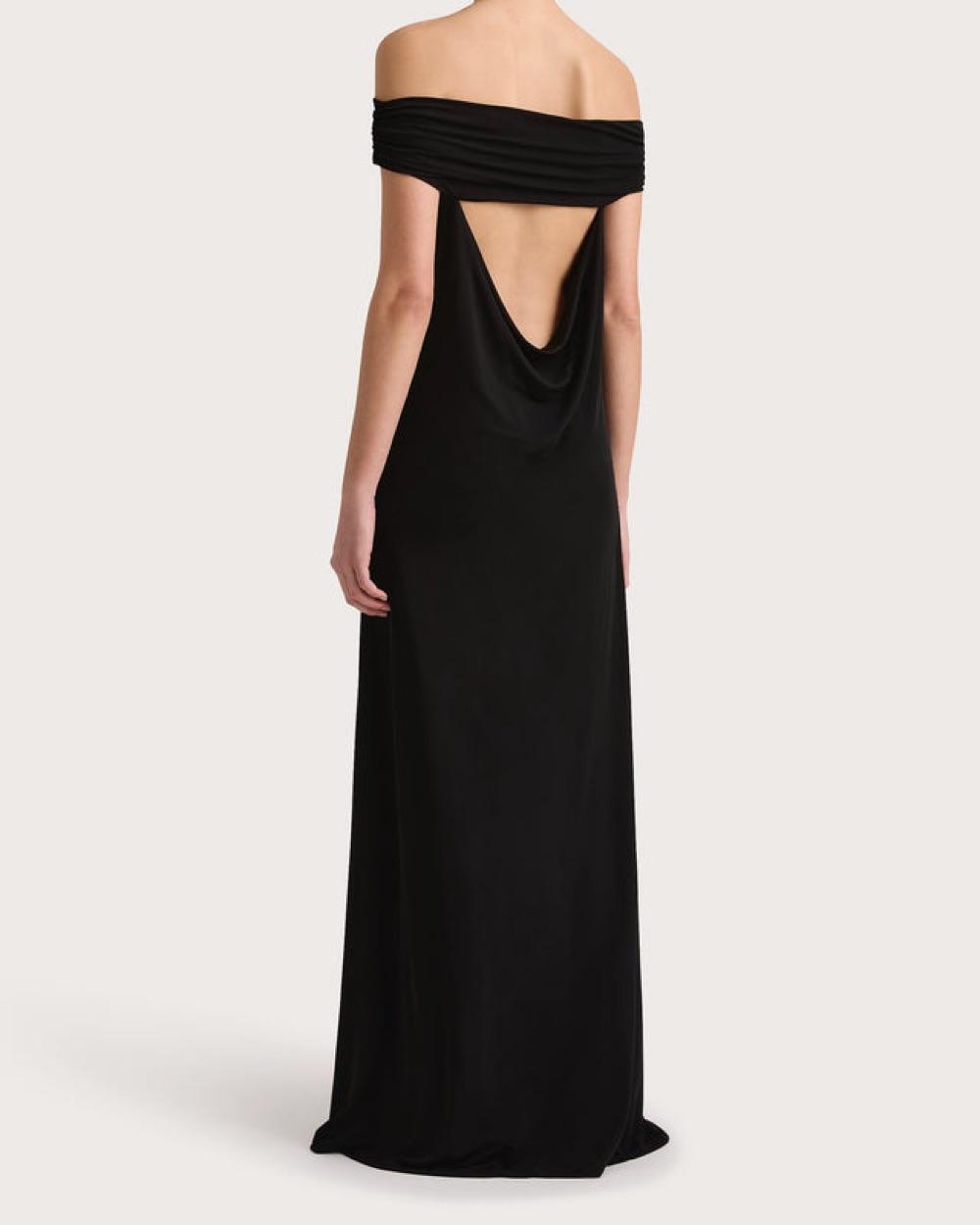 Black Off-Shoulder Maxi Dress — photo 3 of 3