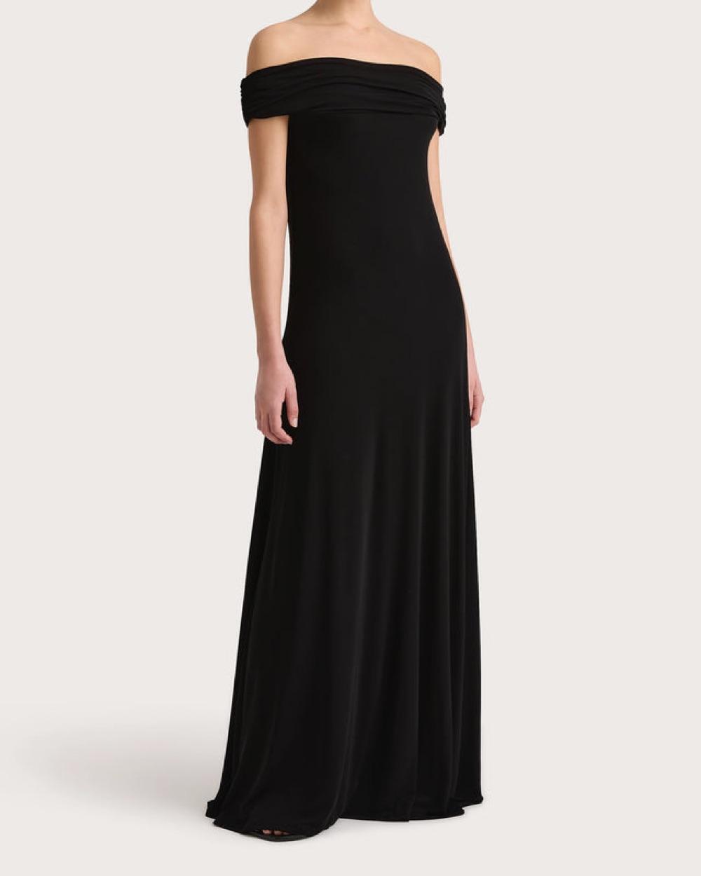 Black Off-Shoulder Maxi Dress — photo 2 of 3