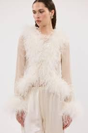 Gigi sheer feather blouse — photo 3 of 3